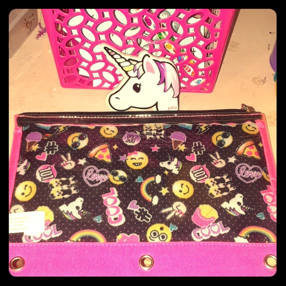 3 FOR 15 💜 NWOT Justice zipper pencil case